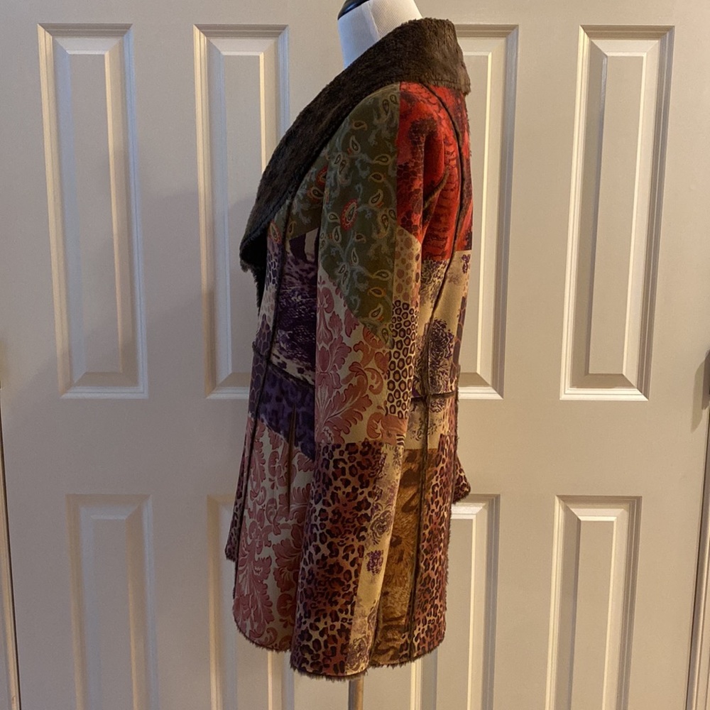 Lined Faux Fur and suede jacket - Picture 4 of 6
